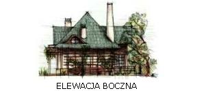 Projekty domw jednorodzinnych: Projekt domu dwurodzinnego na Mazurach. Elewacja boczna